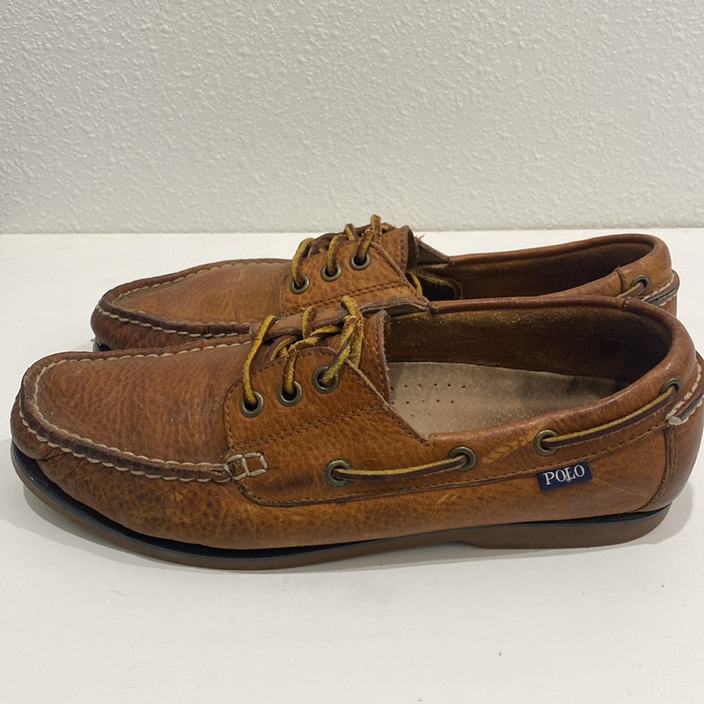 Polo Ralph Lauren
Bienne Tumbled Leather Boat Shoes |Size 8D - Picture 5 of 14
